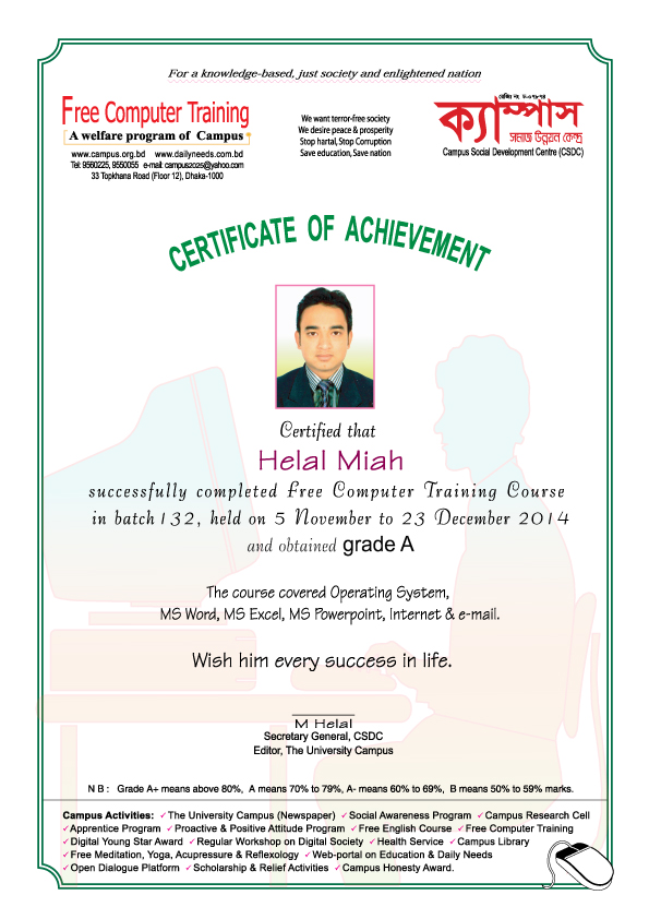 certificate